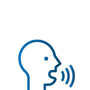 Raising your voice slightly